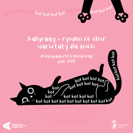„Kaligramy – rysunki ze słów”| warsztaty dla dzieci