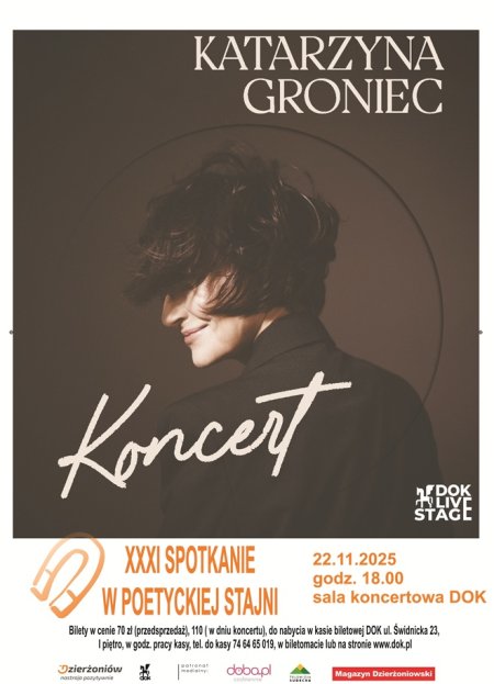 KATARZYNA GRONIEC- koncert w Poetyckiej Stajni