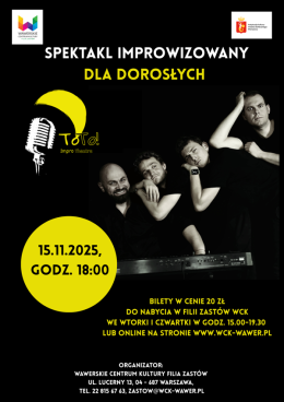 Spektakl komediowy dla dorosłych w wykonaniu To To Impro w Zastowie