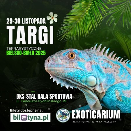 EXOTICARIUM Targi Terrarystyczne Bielsko-Biała dwudniowe 29-30 listopada
