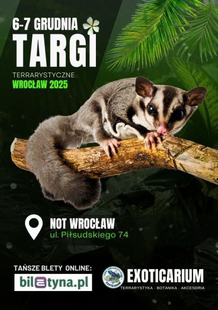 EXOTICARIUM Targi Terrarystyczne Wrocław dwudniowe 6-7 grudnia