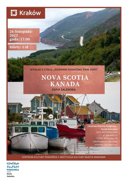 Dziennik Podróżny Pani Zofii – Nova Scotia, Kanada