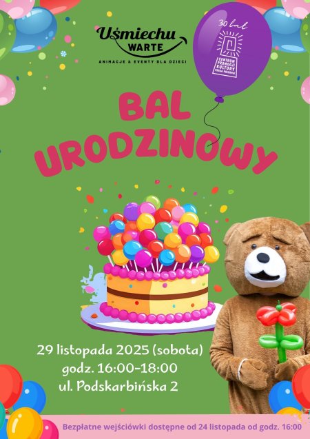 Bal urodzinowy Centrum Promocji Kultury dla dzieci