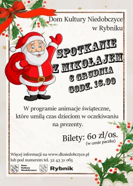 Mikołaj w Domu Kultury Niedobczyce