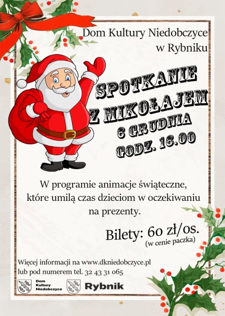 Mikołaj w Domu Kultury Niedobczyce