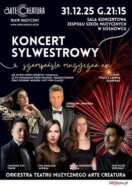 Koncert Sylwestrowy Arte Creatura. Szampańska Muzyczna Noc