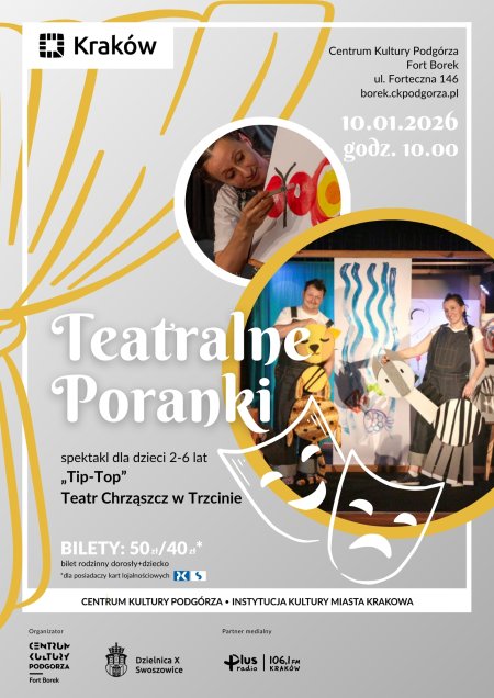 Teatralne Poranki dla NajNajów - "Tip-Top" Teatr Chrząszcz w Trzcinie
