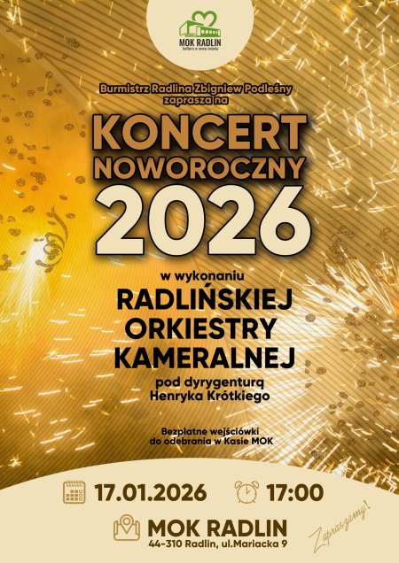 Koncert Noworoczny w wykonaniu Radlińskiej Orkiestry Kameralnej