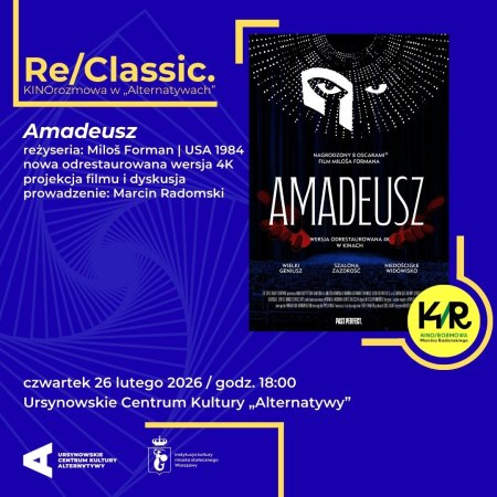 Re/Classic. KINOrozmowa w „Alternatywach” | „Amadeusz” | reżyseria: Miloš Forman | USA 1984 | projekcja filmu i dyskusja | prowadzenie: Marcin Radomski