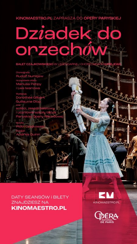 Dziadek do orzechów Balet Piotra Czajkowskiego w klasycznej choreografii Rudolfa Nuriejewa Retransmisja z Paryskiej Opery Narodowej
