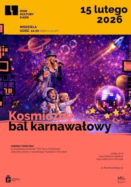Kosmiczny bal karnawałowy dla dzieci (3-8 lat)