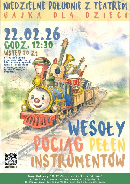 Bajka dla dzieci - „Wesoły pociąg pełen instrumentów”.