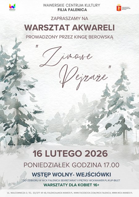 Warsztaty malarskie dla rodzin - malujemy pejzaże w WCK Falenica