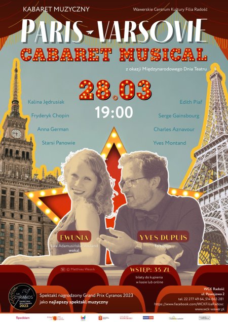 Muzyczny kabaret od Paryża do Warszawy - Paris-Varsovie : le cabaret musical