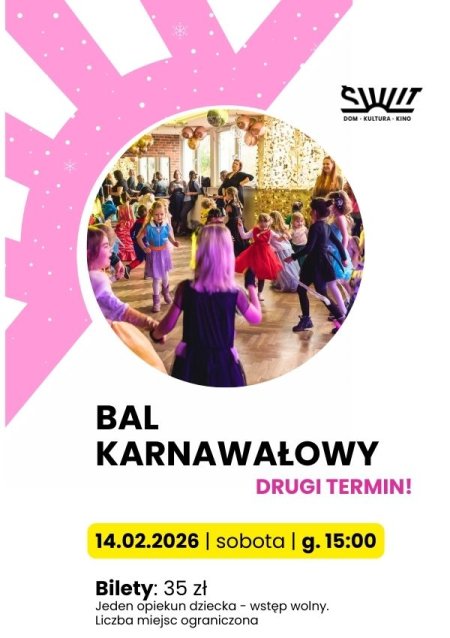 BAL KARNAWAŁOWY dla dzieci w DK Świt