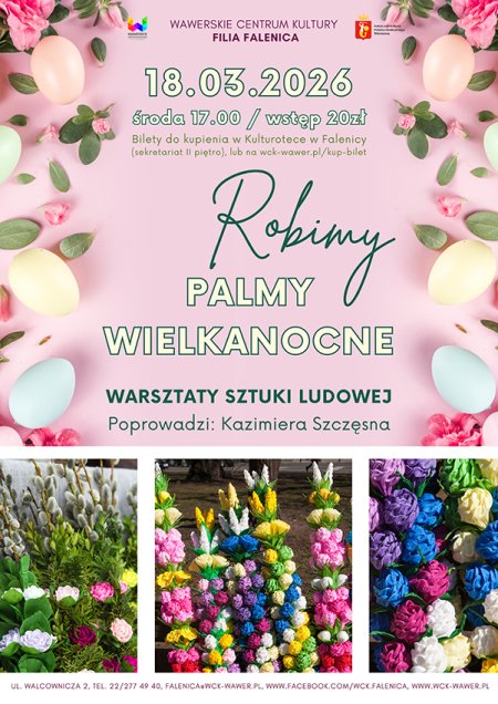 Warsztaty plastyczne - tworzymy Palmy Wielkanocne w WCK Falenica