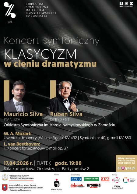 "Klasycyzm w cieniu dramatyzmu" - Koncert symfoniczny - Mauricio Silva, Ruben Silva