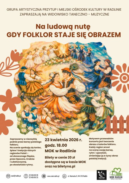 Grupa Artystyczna Przytup - na ludową nutę – gdy folklor staje się obrazem - koncert muzyczno-taneczny