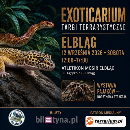 Elbląg - Targi Terrarystyczne Exoticarium + Wystawa Pająków