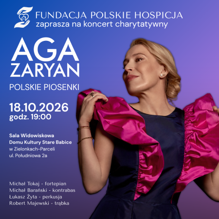 Aga Zaryan dla Polskich Hospicjów