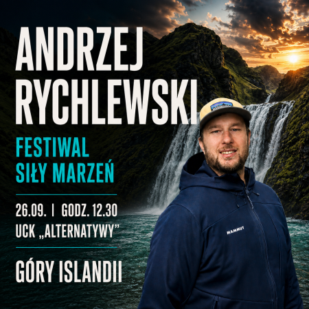 „Góry Islandii” | prelekcja Andrzeja Rychlewskiego | W górach | Festiwal Siły Marzeń