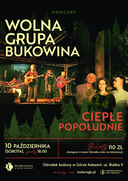 Koncert | Wolna Grupa Bukowina i Ciepłe Popołudnie