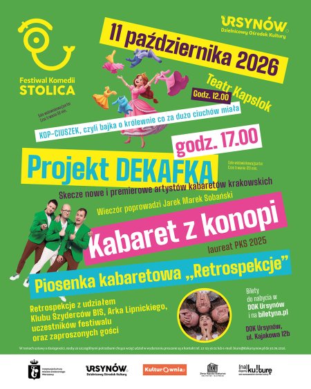 FESTIWAL KOMEDII STOLICA - Projekt DEKAFKA oraz Piosenka kabaretowa – Retrospekcje