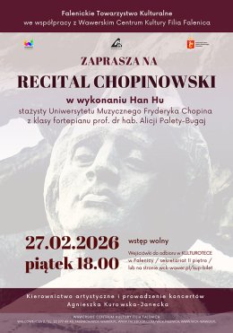 Recital Chopinowski w wykonaniu stażysty UMFC Han Hu w WCK Falenica