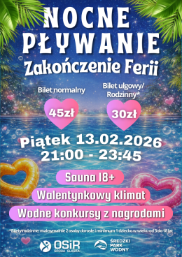 Nocne Pływanie w Średzkim Parku Wodnym